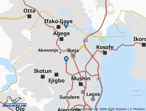 Carte MICHELIN Ikeja - ViaMichelin