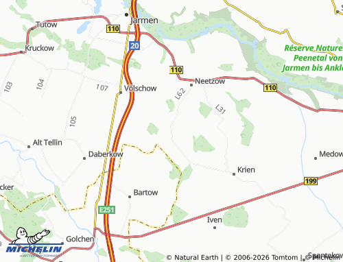 MICHELIN Gramzow map - ViaMichelin