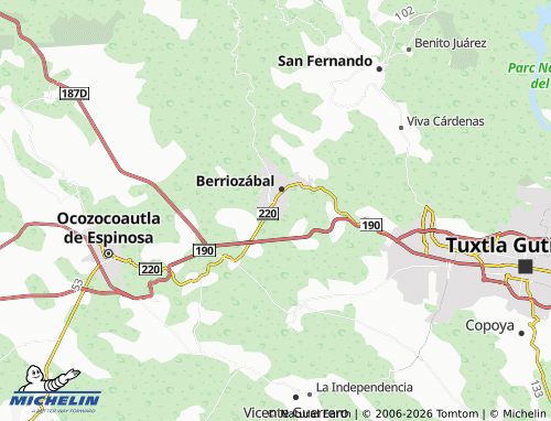 MICHELIN Juan Sabines map - ViaMichelin