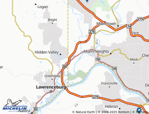 MICHELIN-Landkarte Elizabethtown - ViaMichelin