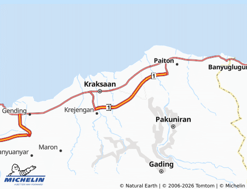 MICHELIN Kandangjati Kulon map - ViaMichelin