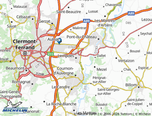 Carte MICHELIN Lempdes - ViaMichelin
