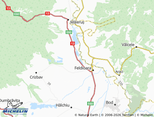 MICHELIN Rotbav map - ViaMichelin