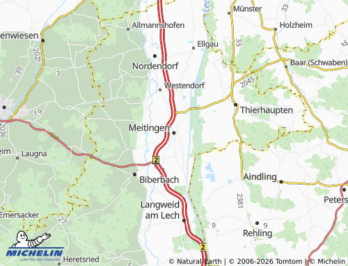 Mappa MICHELIN Meitingen - ViaMichelin