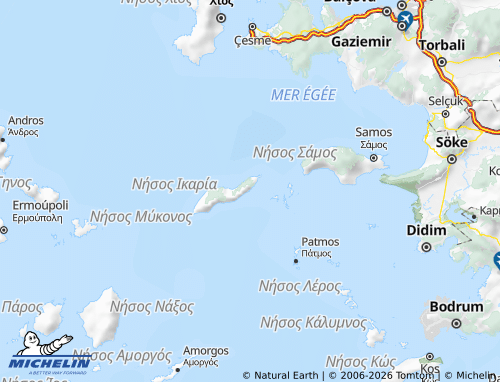 MICHELIN Ikaria map - ViaMichelin