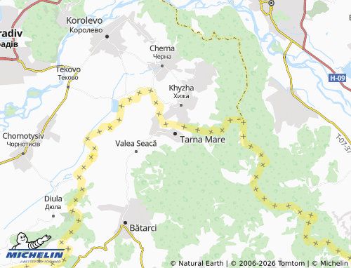 MICHELIN Tarna Mare map - ViaMichelin