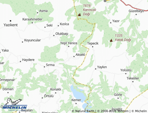 MICHELIN Akseki map - ViaMichelin