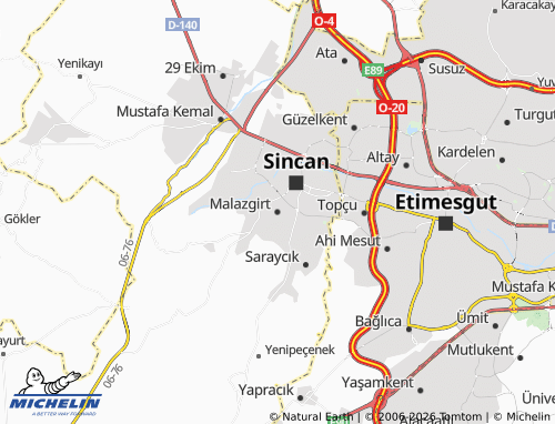 MICHELIN Malazgirt map - ViaMichelin