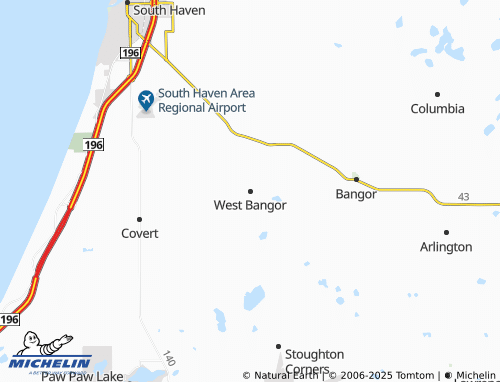 MICHELIN West Bangor map - ViaMichelin