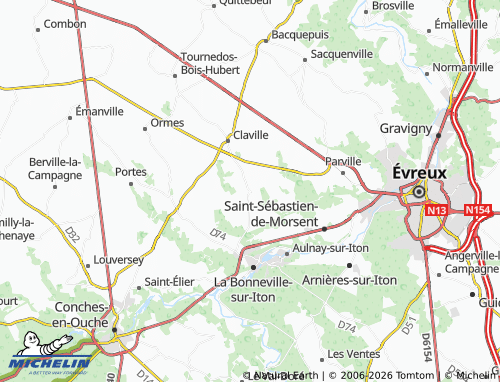 MICHELIN Caugé map - ViaMichelin