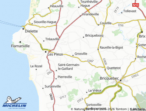 MICHELIN Grosville map - ViaMichelin