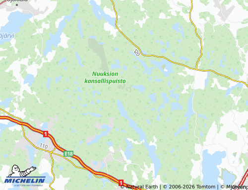 Kaart MICHELIN Nuuksionpää - ViaMichelin