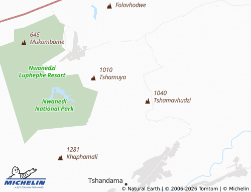 MICHELIN-Landkarte Tshitanzhe - ViaMichelin