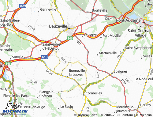 MICHELIN La Lande-Saint-Léger map - ViaMichelin
