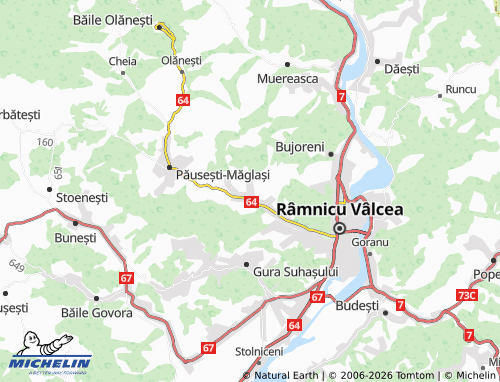 Mapa MICHELIN Vlădești - ViaMichelin