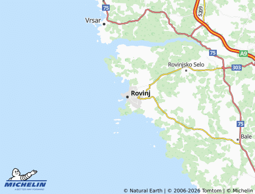 MICHELIN Rovinj map - ViaMichelin