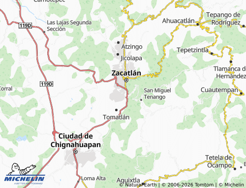 Mappa MICHELIN San Pedro Atmatla - ViaMichelin