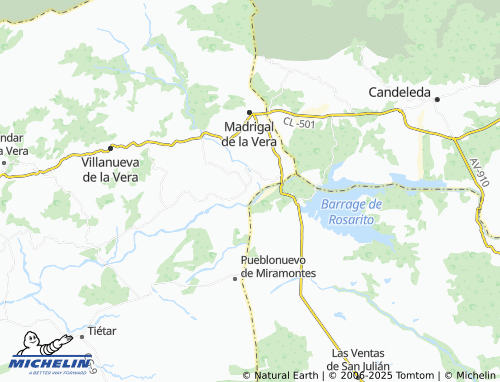 MICHELIN La Aldea Tudal map - ViaMichelin