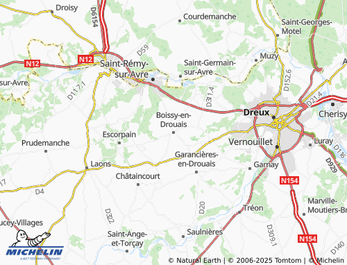 MICHELIN-Landkarte Boissy-en-Drouais - ViaMichelin