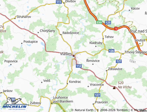 Mappa MICHELIN Vlašim - ViaMichelin