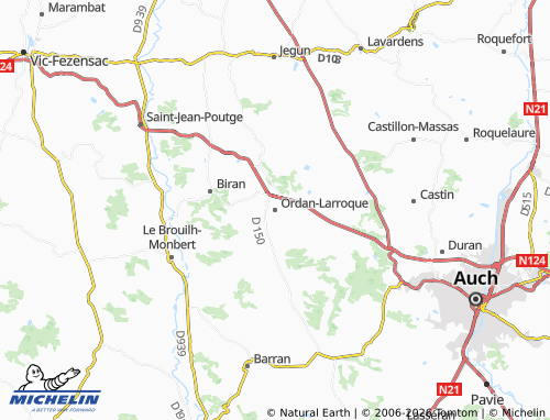 MICHELIN Ordan-Larroque map - ViaMichelin