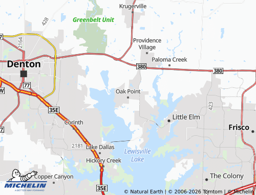 Mapa MICHELIN Oak Point - ViaMichelin