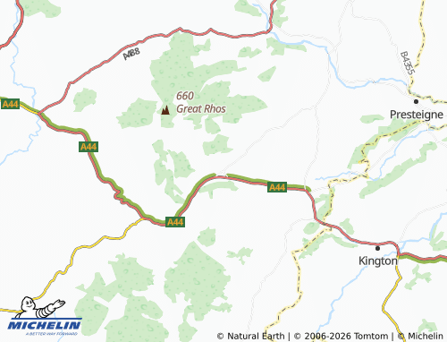 Mappa MICHELIN New Radnor - ViaMichelin