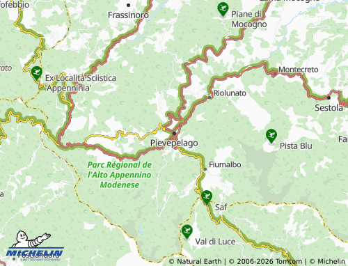 Mappa MICHELIN Pievepelago - ViaMichelin
