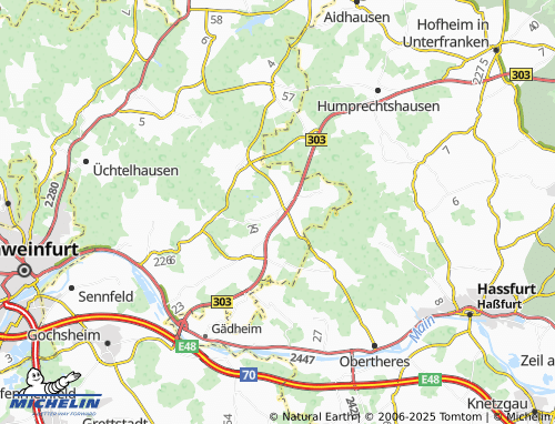 MICHELIN Abersfeld map - ViaMichelin