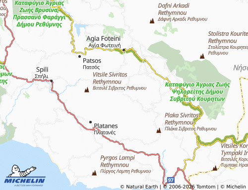 Mapa MICHELIN Vryses - ViaMichelin