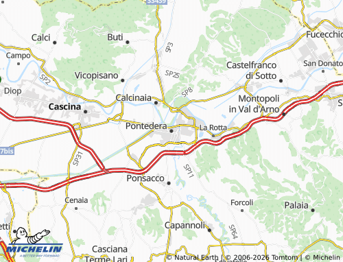 Mappa MICHELIN Pontedera - ViaMichelin