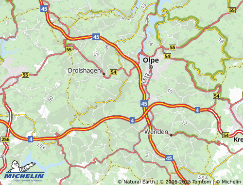 MICHELIN Brachtpe map - ViaMichelin
