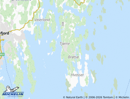 Mappa MICHELIN Tjøme - ViaMichelin