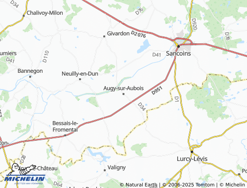MICHELIN Augy-sur-Aubois map - ViaMichelin