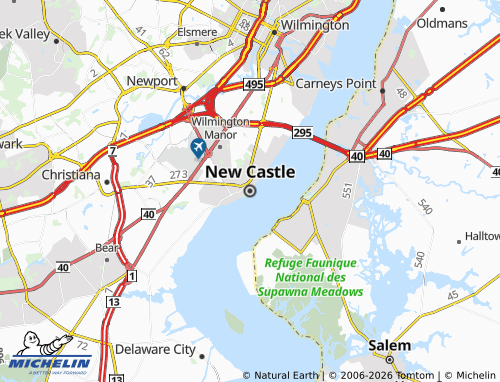 Mapa MICHELIN New Castle - ViaMichelin
