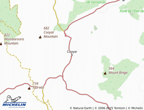 MICHELIN Cooyar map - ViaMichelin