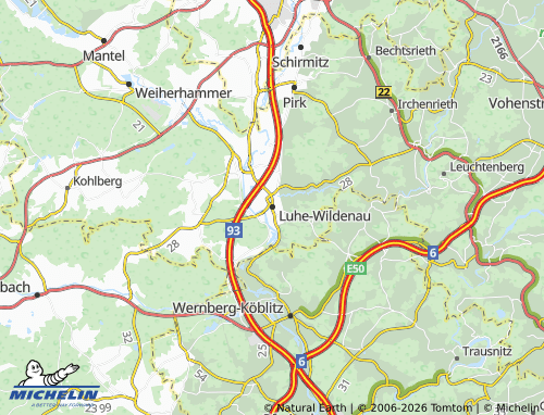 Mappa MICHELIN Luhe-Wildenau - ViaMichelin