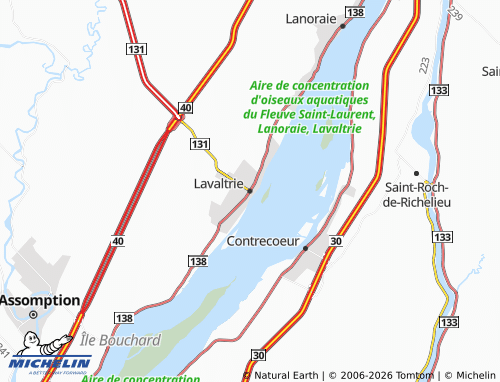 Mapa MICHELIN Lavaltrie - ViaMichelin