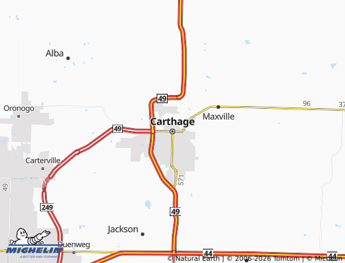Mapa MICHELIN Carthage - ViaMichelin