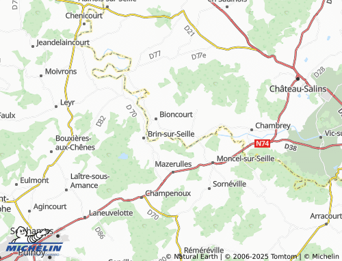 Carte MICHELIN Attilloncourt - ViaMichelin