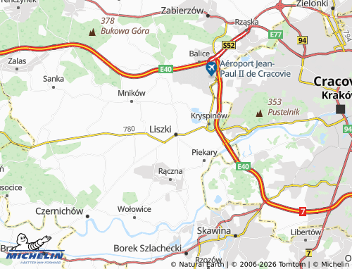 MICHELIN Liszki map - ViaMichelin