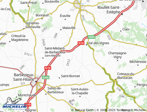 Carte MICHELIN Ladiville - ViaMichelin