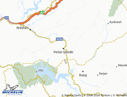 MICHELIN-Landkarte Perlat Qendër - ViaMichelin