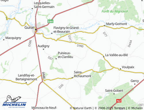 Carte MICHELIN Colonfay - ViaMichelin