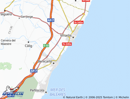 MICHELIN Cala del Puntal map - ViaMichelin