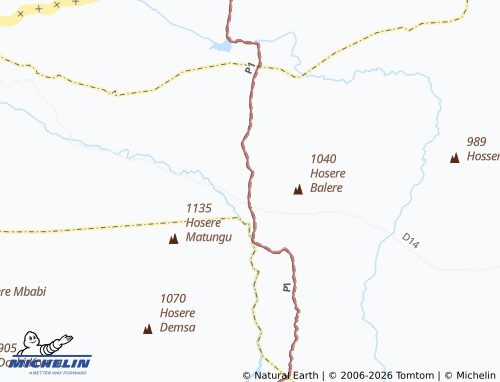 MICHELIN Dourbeye map - ViaMichelin