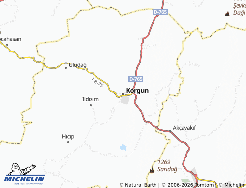 MICHELIN Korgun map - ViaMichelin