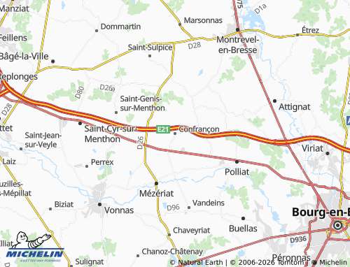 Carte MICHELIN Confrançon - ViaMichelin