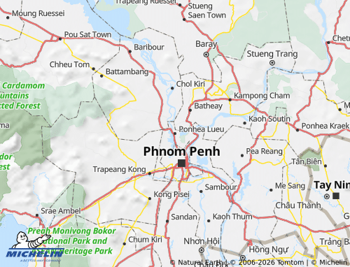 Mapa MICHELIN Ponhea Lueu - ViaMichelin