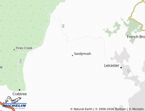 Carte MICHELIN Sandymush - ViaMichelin